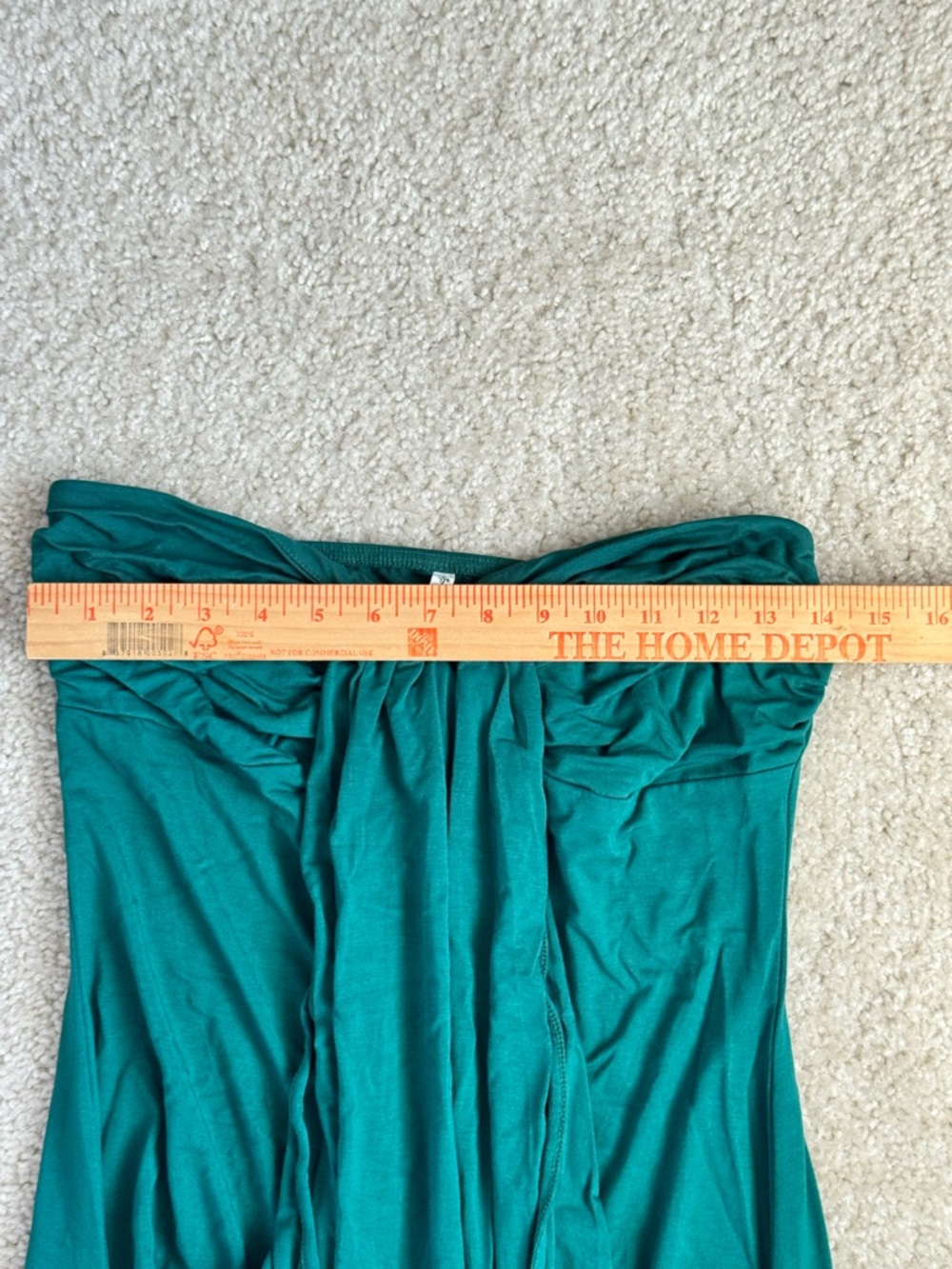 NWT HALARA Teal Strapless Halter Maxi Dress - Picture 6 of 6
